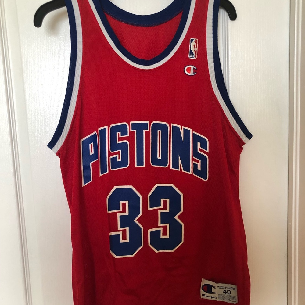 Vintage Detroit pistons throwback jersey grant hill jersey
